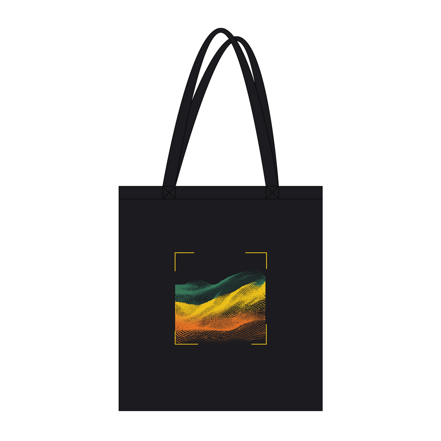 "Gridscape Tote" – Abstract Topography Organic Cotton Tote Bag - MildPrint.store