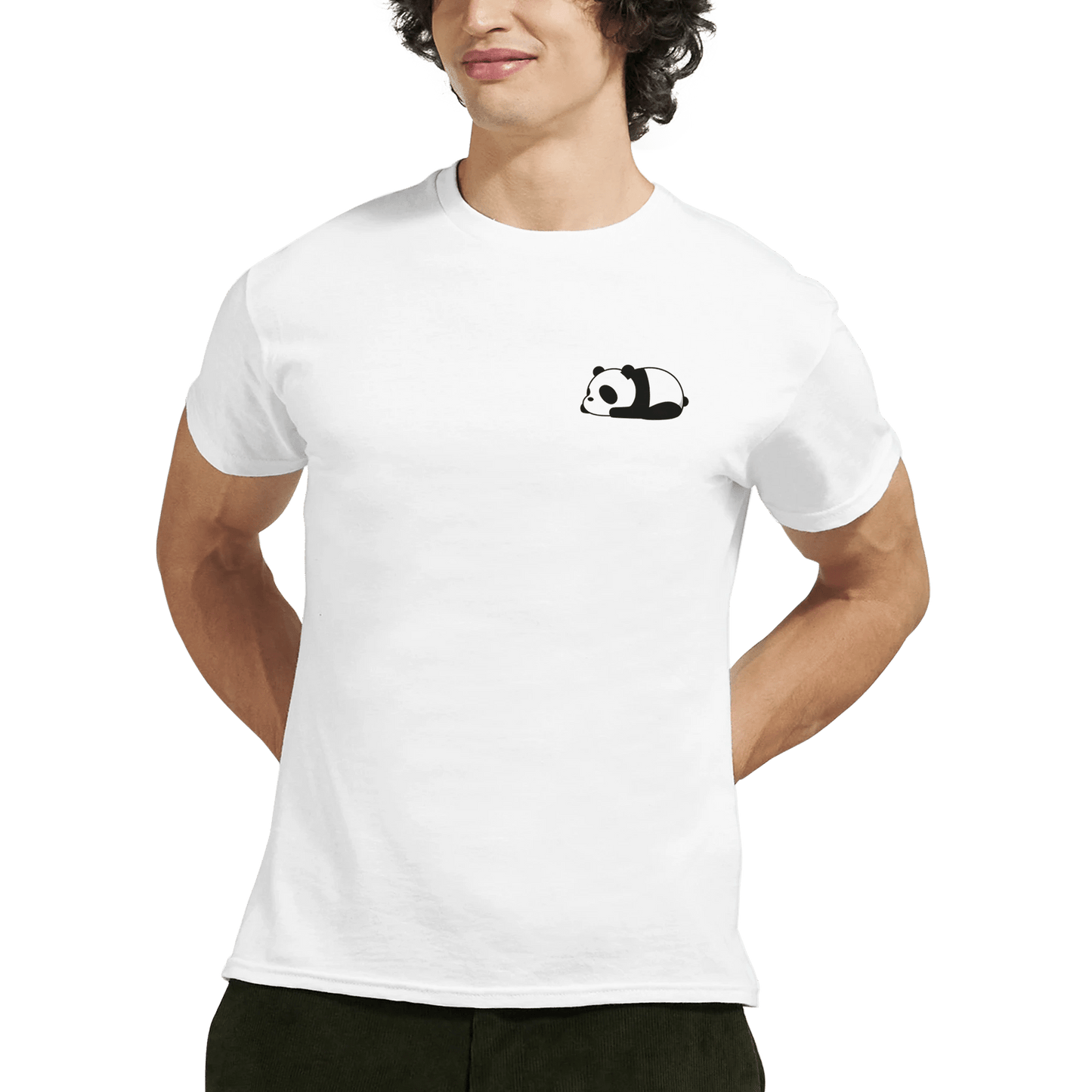 "Lazy Panda Mood" – Cute Double - Sided Panda T-Shirt – Minimalist Animal Tee – Unisex Funny Lazy Bear Shirt - MildPrint.store