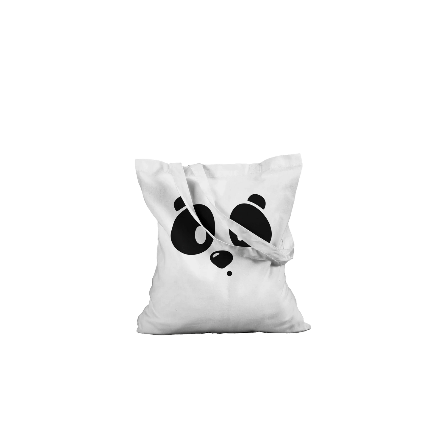 "Lazy Panda Tote Bag" – Double - Sided Cotton Tote – Cute Eco Shopper with Sleeping Panda and Face Print - MildPrint.store