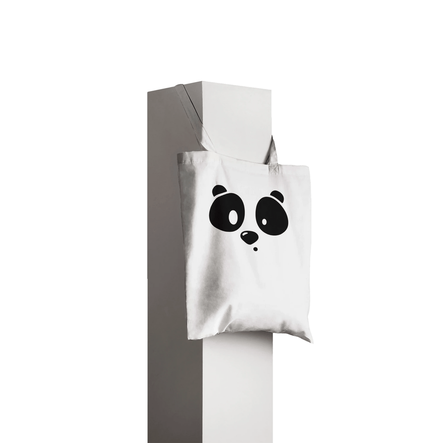 "Lazy Panda Tote Bag" – Double - Sided Cotton Tote – Cute Eco Shopper with Sleeping Panda and Face Print - MildPrint.store