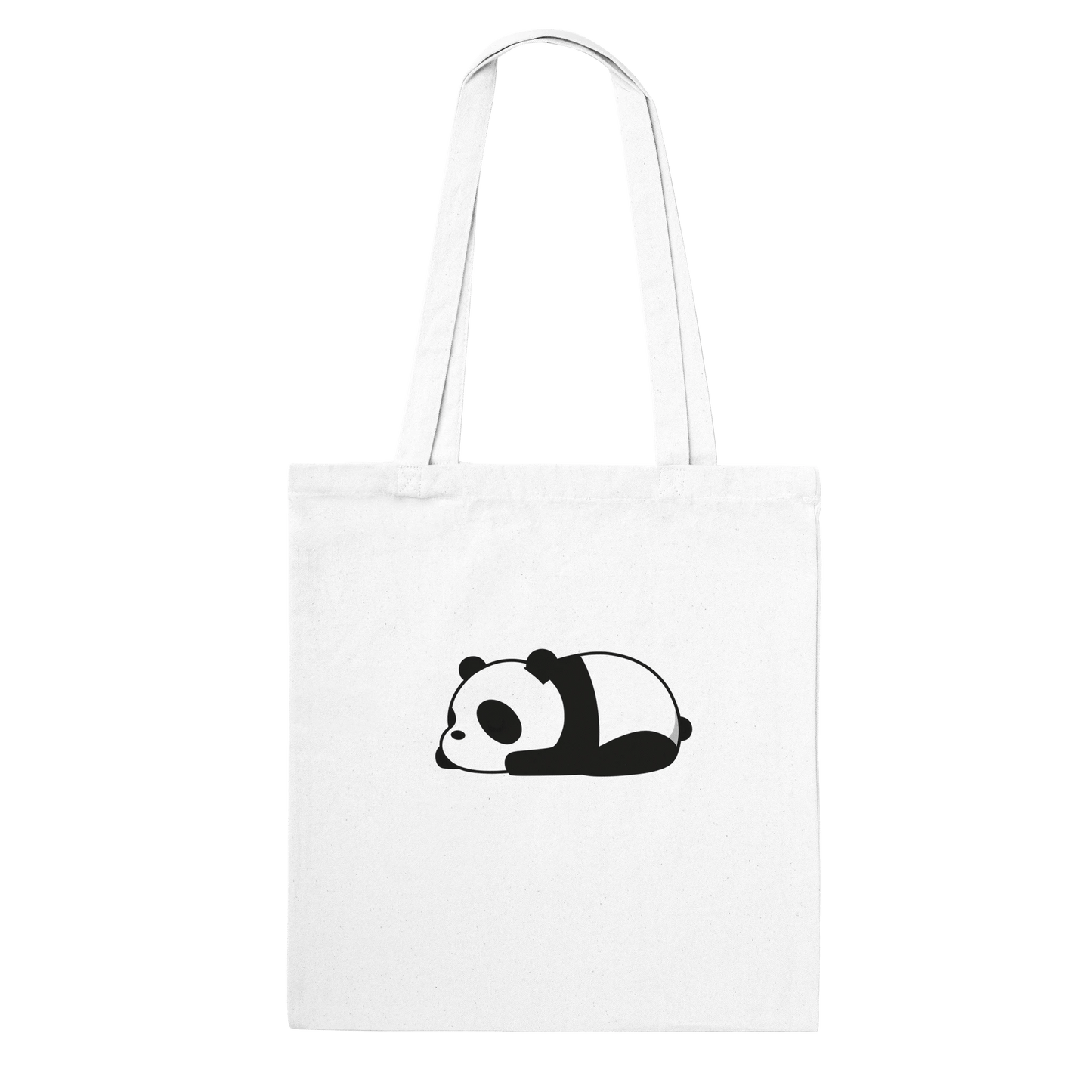 "Lazy Panda Tote Bag" – Double - Sided Cotton Tote – Cute Eco Shopper with Sleeping Panda and Face Print - MildPrint.store
