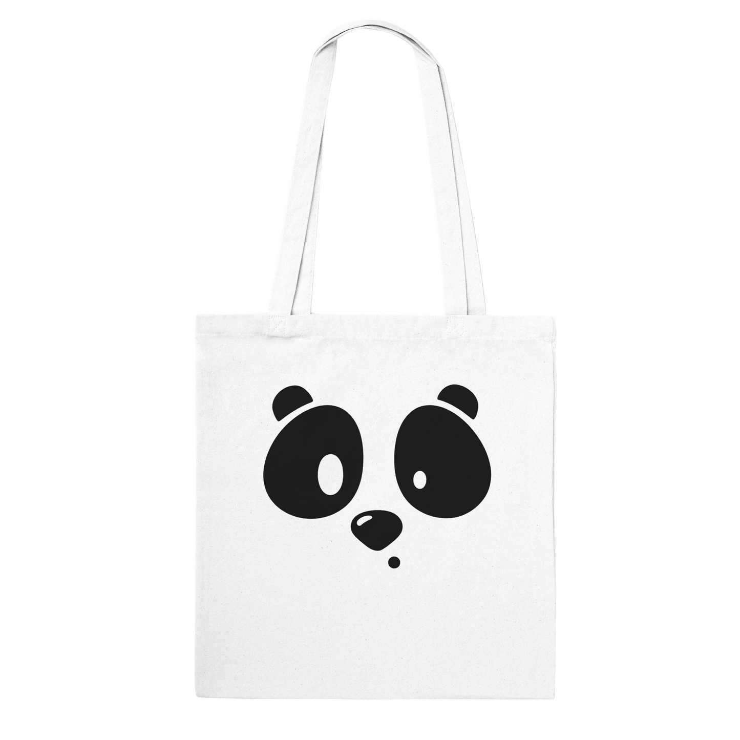"Lazy Panda Tote Bag" – Double - Sided Cotton Tote – Cute Eco Shopper with Sleeping Panda and Face Print - MildPrint.store