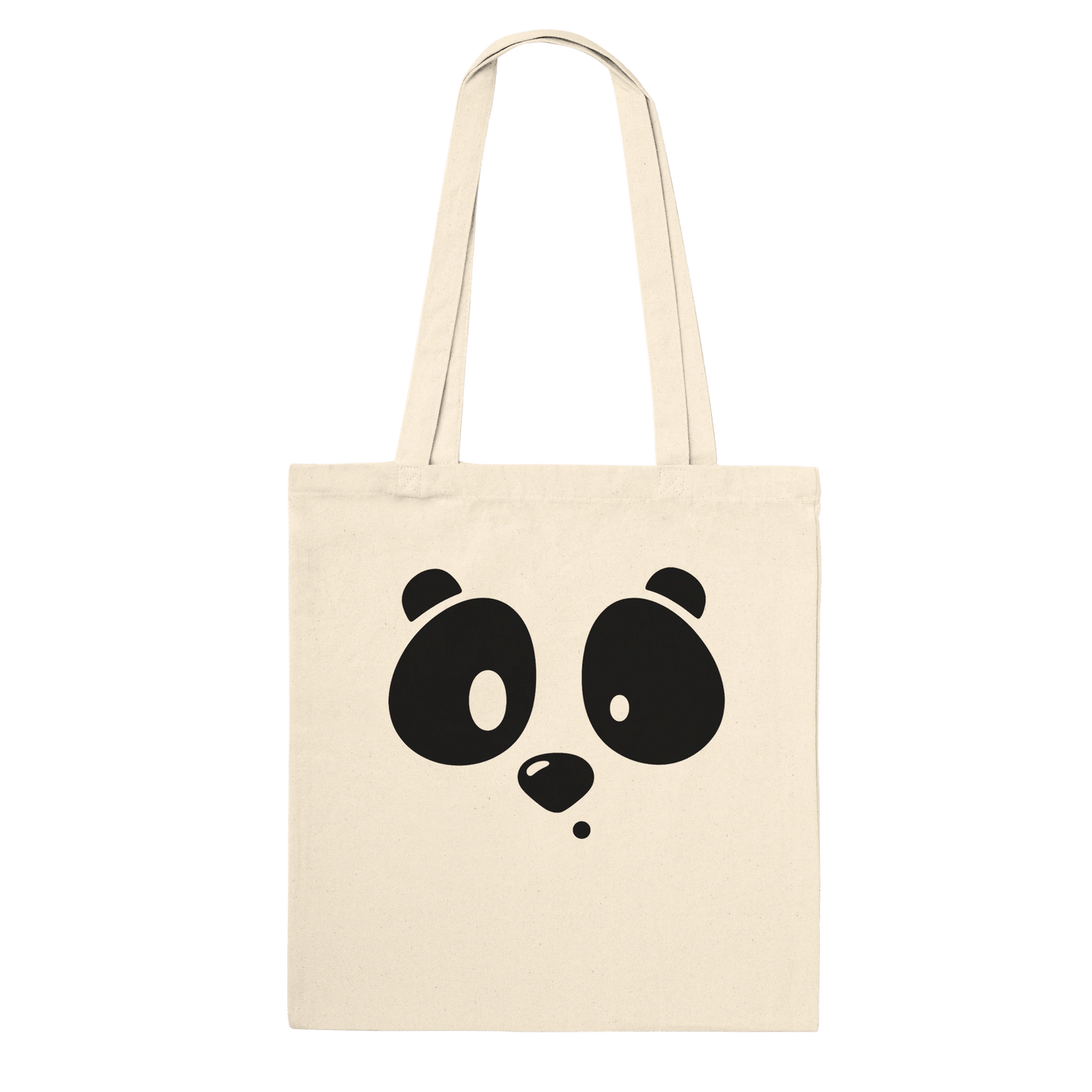 "Lazy Panda Tote Bag" – Double - Sided Cotton Tote – Cute Eco Shopper with Sleeping Panda and Face Print - MildPrint.store