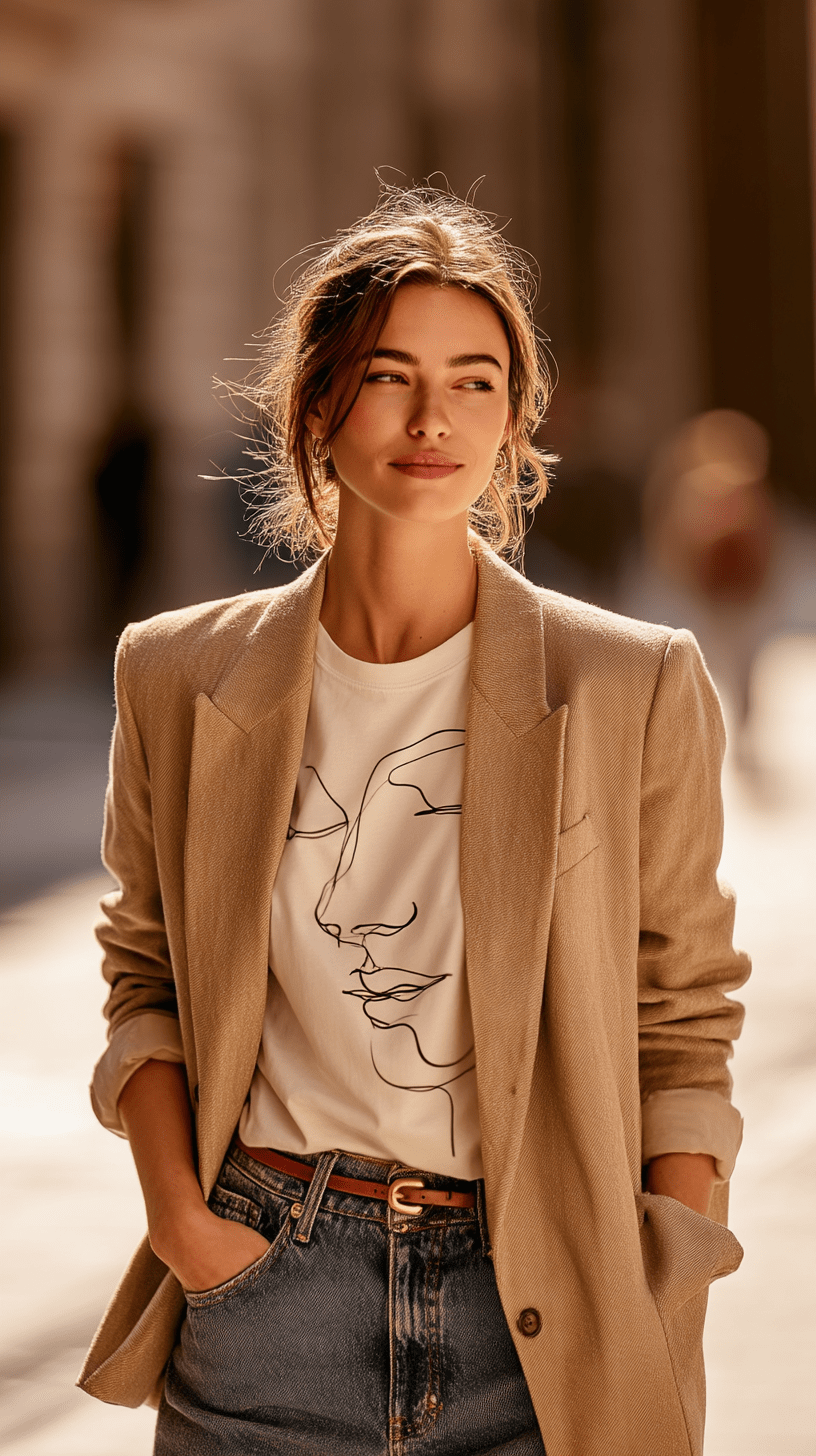 "One Line Grace" – Minimalist Face Line Art T-shirt - MildPrint.store