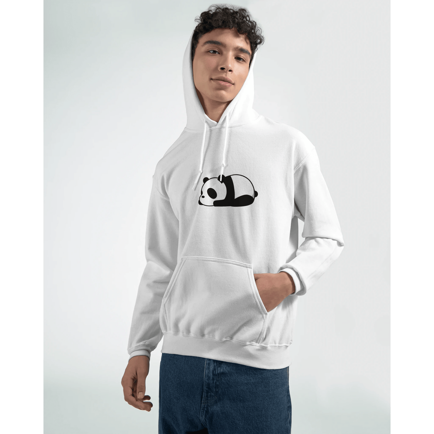 "Sleepy Panda Hoodie" – Double - Sided Cute Panda Pullover – Cozy Lazy Mood Unisex Hoodie – Gildan® 18500 - MildPrint.store