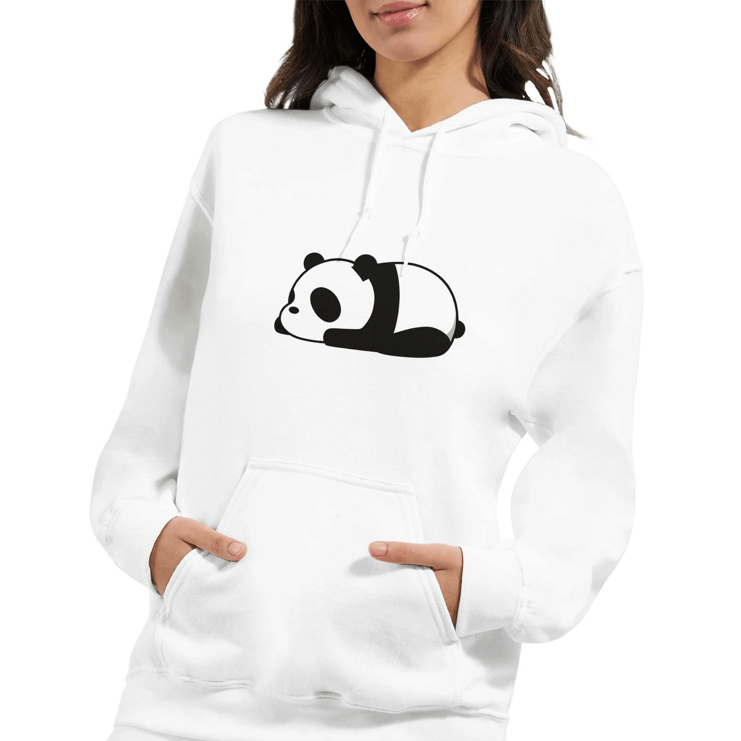 "Sleepy Panda Hoodie" – Double - Sided Cute Panda Pullover – Cozy Lazy Mood Unisex Hoodie – Gildan® 18500 - MildPrint.store