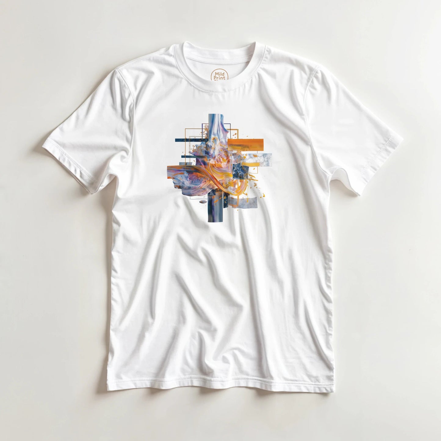 "Digital Flux" – Abstract Techcore Art T-Shirt - MildPrint.store