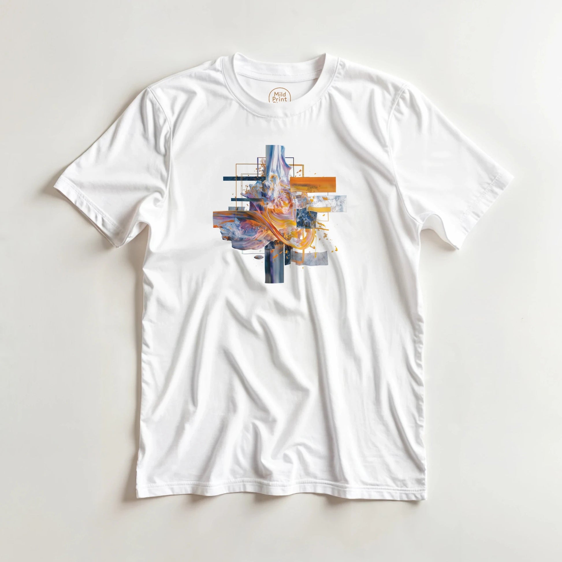 "Digital Flux" – Abstract Techcore Art T-Shirt - MildPrint.store