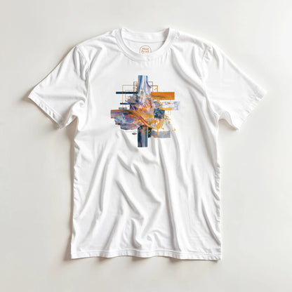 "Digital Flux" – Abstract Techcore Art T-Shirt - MildPrint.store