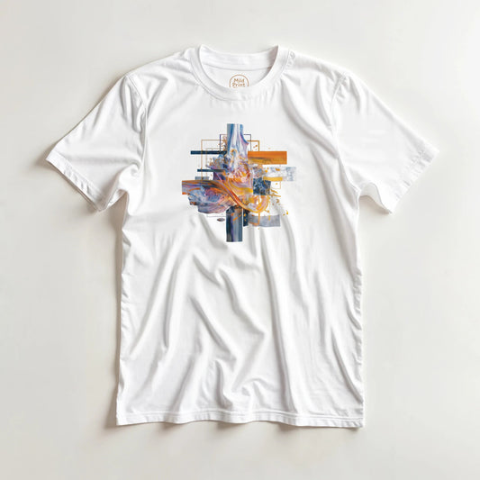 "Digital Flux" – Abstract Techcore Art T-Shirt - MildPrint.store
