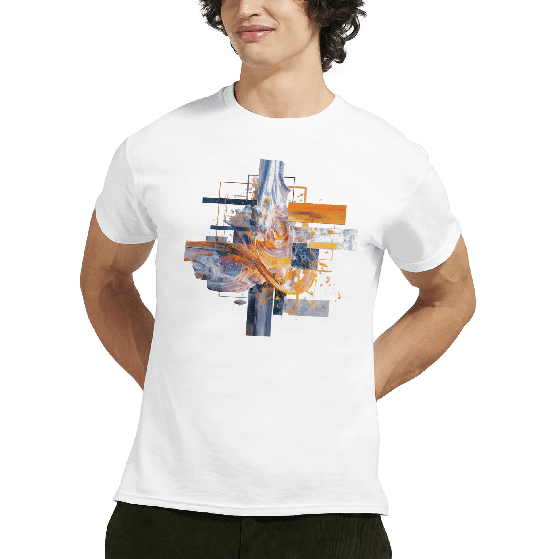 "Digital Flux" – Abstract Techcore Art T-Shirt - MildPrint.store