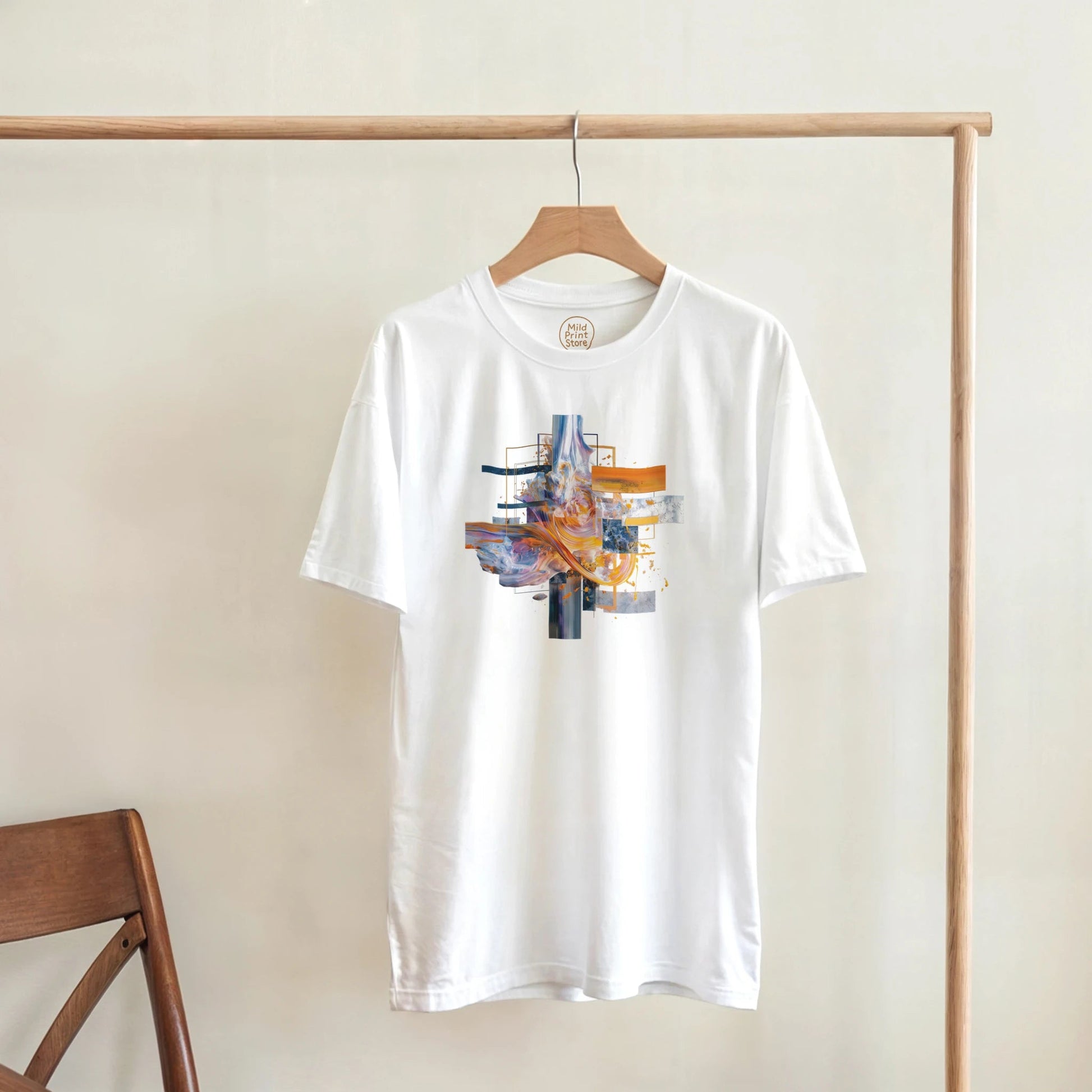 "Digital Flux" – Abstract Techcore Art T-Shirt - MildPrint.store