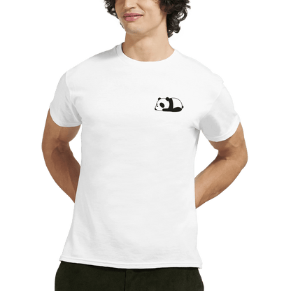 "Lazy Panda Mood" – Cute Double - Sided Panda T-Shirt – Minimalist Animal Tee – Unisex Funny Lazy Bear Shirt - MildPrint.store