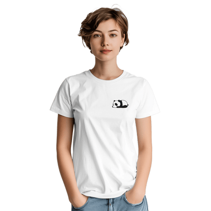 "Lazy Panda Mood" – Cute Double - Sided Panda T-Shirt – Minimalist Animal Tee – Unisex Funny Lazy Bear Shirt - MildPrint.store