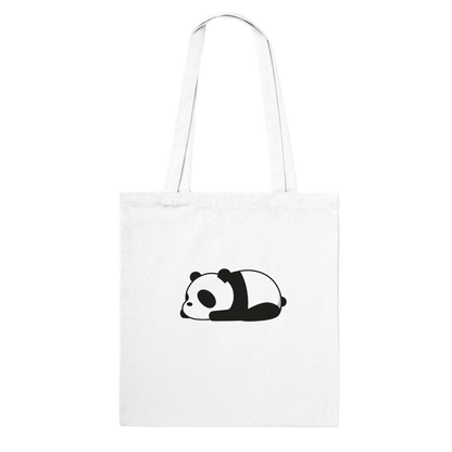 "Lazy Panda Tote Bag" – Double - Sided Cotton Tote – Cute Eco Shopper with Sleeping Panda and Face Print - MildPrint.store