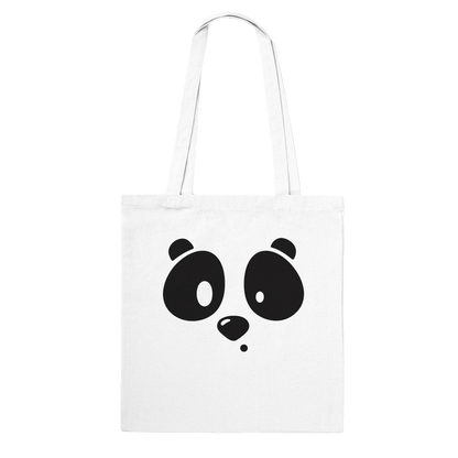 "Lazy Panda Tote Bag" – Double - Sided Cotton Tote – Cute Eco Shopper with Sleeping Panda and Face Print - MildPrint.store