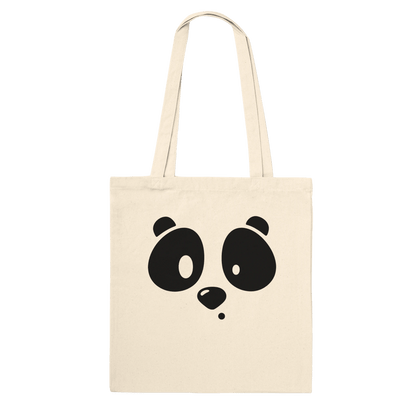 "Lazy Panda Tote Bag" – Double - Sided Cotton Tote – Cute Eco Shopper with Sleeping Panda and Face Print - MildPrint.store