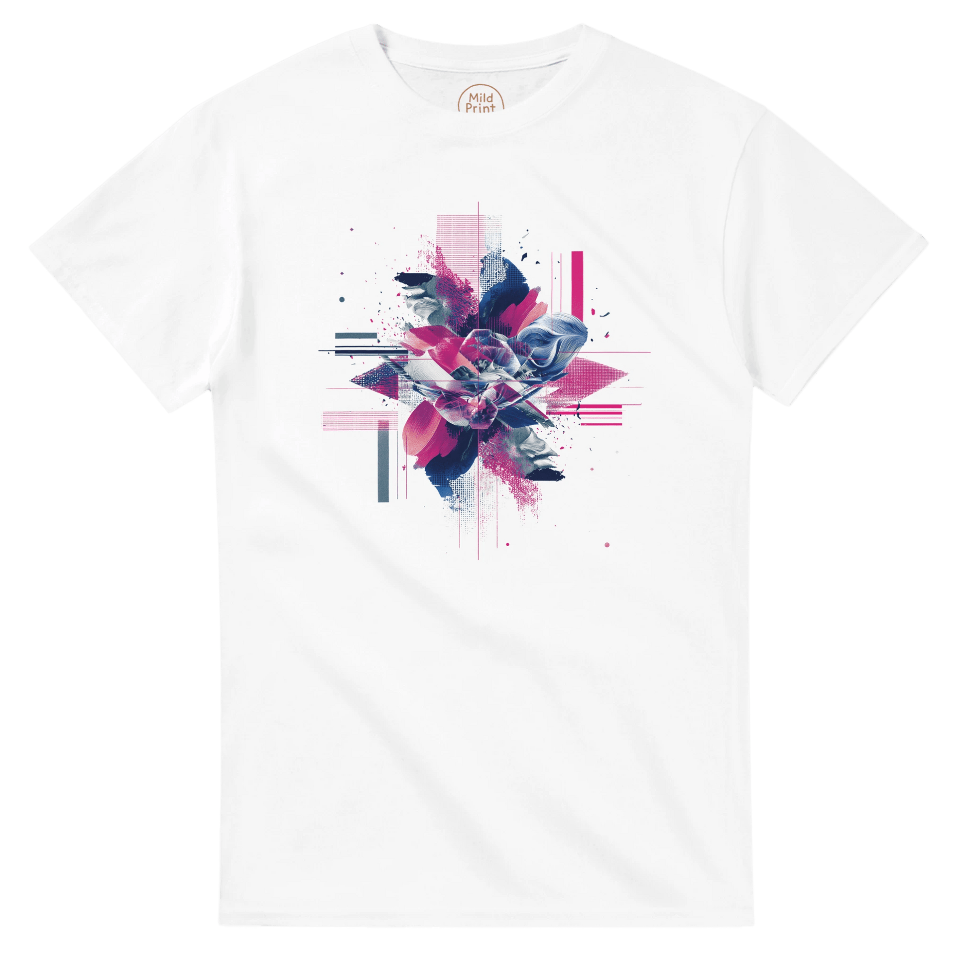 "Neon Bloom" – Abstract Floral Tech T-Shirt - MildPrint.store