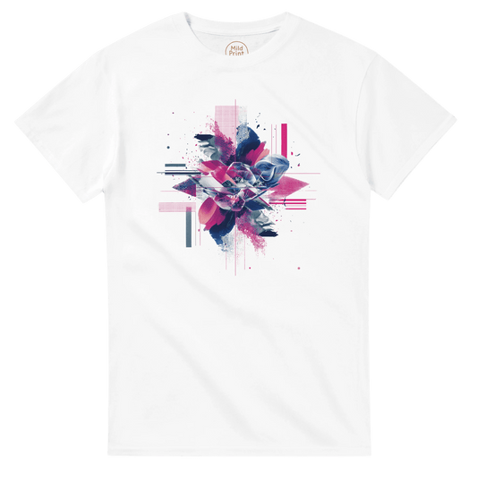"Neon Bloom" – Abstract Floral Tech T-Shirt - MildPrint.store