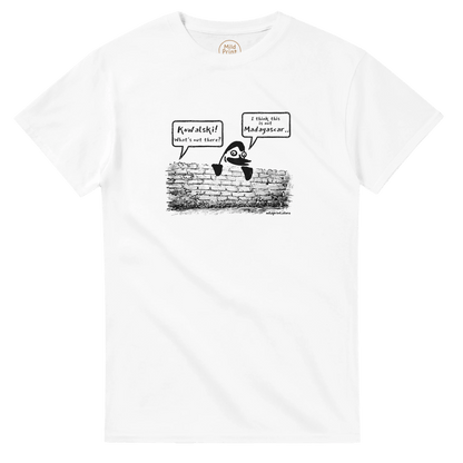 "Not Madagascar" – Funny Penguin Graffiti T-Shirt - MildPrint.store
