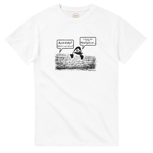 "Not Madagascar" – Funny Penguin Graffiti T-Shirt - MildPrint.store