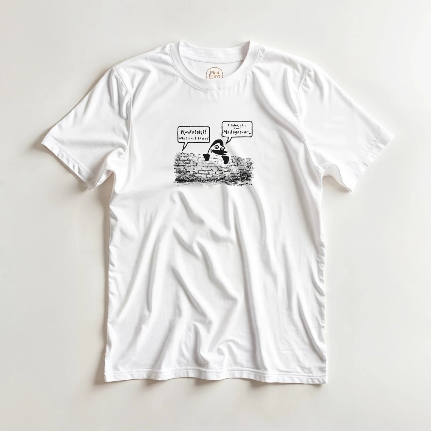 "Not Madagascar" – Funny Penguin Graffiti T-Shirt - MildPrint.store
