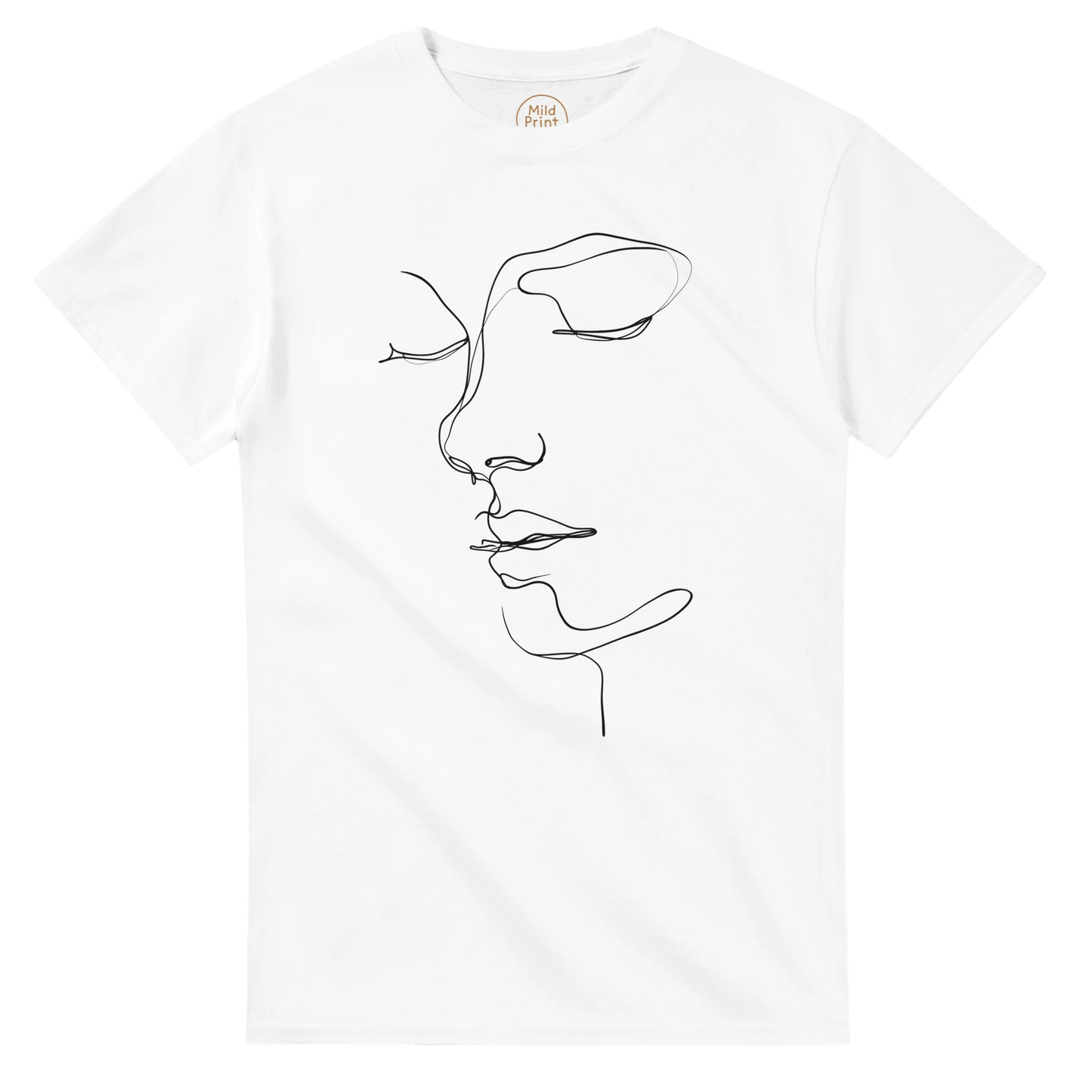"One Line Grace" – Minimalist Face Line Art T-shirt - MildPrint.store